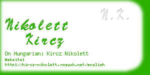 nikolett kircz business card